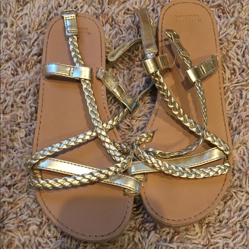 Gold sandals for toddler girl